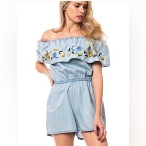 Love Tree Romper boho off the shoulder jumpsuit dress shorts